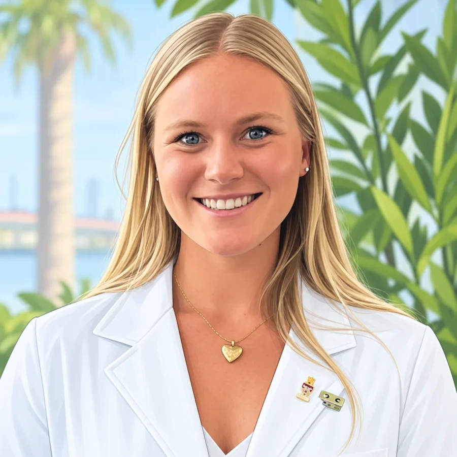 Dr. Corey Matteson smiling in a white clinic coat